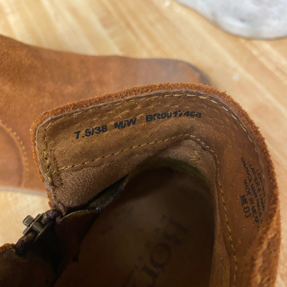 BORN Wynter Brown Suede Booties - Picture 7 of 10